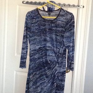 Blue patterned spring dress